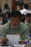 Tin Aye is a retired Burmese lieutenant general  and currently chairs the country's Union Election Commission.  In the Burmese general election, 2010, he contested a Pyithu Hluttaw seat in Tada-U Township and won. (Photo - JPaing)
