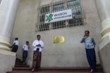 Yangon Stock Exchange launched official stock trading on Friday March 25. First Myanmar Investment (FMI) was the first there to sell its shares, and the price stood 31,000 kyat per share. (Photo: J Paing/The Irrawaddy)
