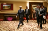 Arakan State Advisory Commission chairman Kofi Annan led a press conference at Sule Shangri-La Hotel in Rangoon on December 6, 2016. Hein Htet/ The Irrawaddy