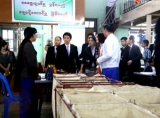 Japan's Parliamentary Vice-Minister for Internal Affairs and Communications Megumi Kaneko visited Rangoon’s General Post Office on Jan 17, 2017. (Photo: Chan Son / The Irrawaddy)