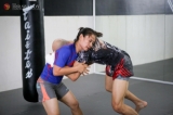 MMA fighter Antonia is seen at her training on April 4, 2018.  Photo - Htet Wai/ Irrawaddy