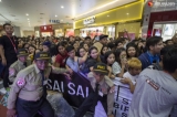 Sai Sai Kham Hlaing chose Myanmar Plaza to sell his birthday show tickets collaborate with AYA Visa Card for 2019, April 10 birthday show.  Photo - Htet Wai/ Irrawaddy