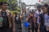 Inya splash walk was held from 13 to 16 during 2019 Thingyan festival, water festival, for the first time.  Photo - Htet Wai/ Irrawaddy