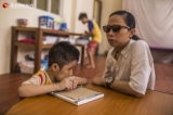 Volunteers from Khawel Chan school for the blind were seen on April 19, 2019.  Photo - Htet Wai/ Irrawaddy