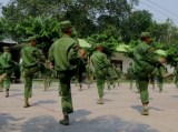 The National Democratic Alliance Army,NDAA, soilders were seen at their headquarter from Mong La, Shan State on April 21, 2019.  Photo - Nang Lwin Hnin Pwint/ Irrawaddy