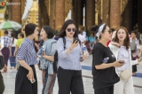 Chinese tourists paid respect to Shwedagon pagoda during their visit on May 30, 2019.  Photo - Htet Wai/ Irrawaddy