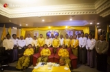 (Photo: Aung Kyaw Htet / The Irrawaddy  Democratic Party of National Politics was introduced by Former Military Generals in Orchid hotel, Yangon. And then, they briefs ရ႒ပါလ Association’s status in that ceremony.