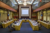 NRPC hosts a meeting concern with Humanitarian Assistance for Rakhine state on June 22, 2019.  Photo - Htet Wai/ Irrawaddy