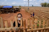 A village along the Thai-Myanmar border lockdown causing Burmese migrant workers unable to farm and have no jobs left them no income due to the Coronavirus outbreak - Phop Phra, Tak, Thailand, in May 2020.